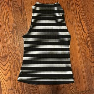 Maeve by Anthropologie size small black and white mock neck tank